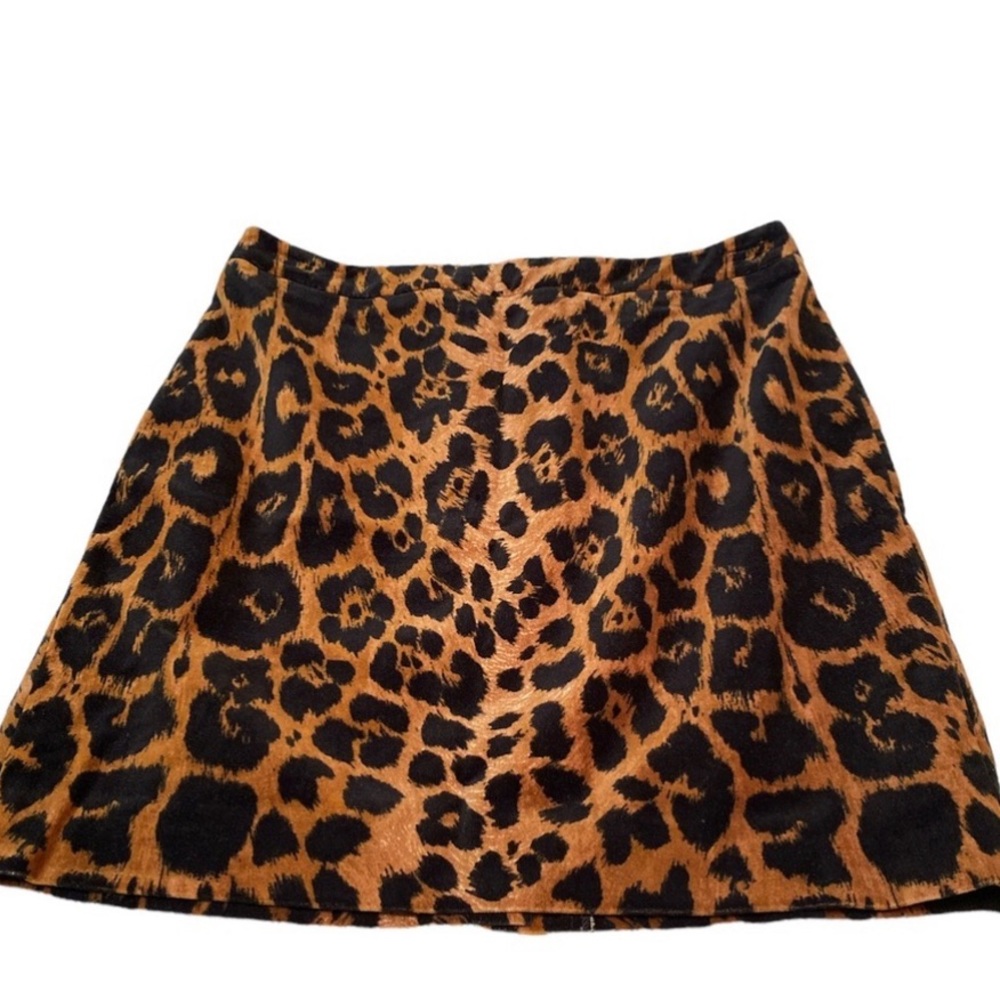 Talbots Black and Brown Mini A-Line Skirt for Night Out